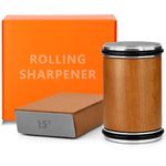 Knife Sharpener,Rolling Knife Sharpener Kit for Straight Edge,Rolling Knife Sharpening, Simple Home Knife Sharpener Support 15° and 20° Magnetic Inclination