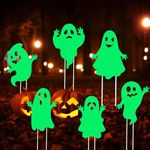 Halloween Decorations Outdoor Yard Signs for Props - Glow in The Dark - with Stakes for Family Home Front Yard Lawn Garden Halloween Party Decor 6PCS Halloween Scary Ghost Yard Signs