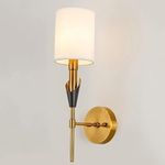 The Décor Wick-Mid-Century Wall Lamp Simple Brushed Gold Wall Light - Fancy Modern Light Fixture for Restaurant, Bedroom, Living Room, Bedside, Cafe, bar, Corridor, Balcony