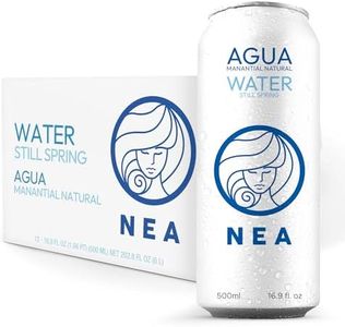 NEA Natural Spring Water - Pure Canned Water from the Austrian Alps - Refreshing Mineral Drinking Water - Naturally Filtered Mountain Spring in16.9oz Can - Plastic-Free Boxed12 Pack.