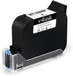 v4ink Original BT-2580P Black Ink Solvent Fast Dry Ink Cartridge at 12.7mm (0.5 Inch) Print Height for use Bentsai Handheld Inkjet Printer BT-HH6105B2 B3 and B10 Mini