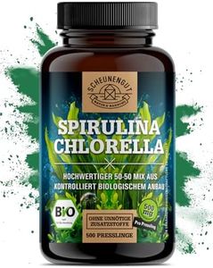 Spirulina Chlorella Tabletten -BIO- 6000mg je Tagesdosis I WICHTIG: 100% zertifzierte Bio-Ware I 500 Chlorella Spirulina Presslinge aus kontrolliert biologischem Anbau I Vegan - DE - Scheunengut®