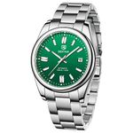 BENYAR 5185M Automatic Mechanical Stainless Steel Strap Waterproof Low-Key Luxury Men's Analog Watches (Green)