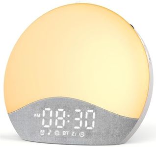 ecozy Sunrise Alarm Clock, White Noise Machine, Bluetooth Sync, 26 Sound, 17 Night Lights, Upgraded Backlit Button, Sunrise/Sunset Simulation, AC-Powered, Wake Up Light for Heavy Sleeper, Elderly, Kid