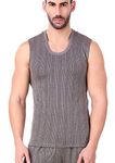 HAP Men's Kings Quilted Dark Grey Thermal Top/Sleeveless/Mega Top/Vest/Premium Winter Innerwear