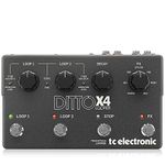 TC Electronic DITTO X4 LOOPER Simple and Intuitive Dual-Track Guitar Looper Pedal with Powerful Loop Effects, Compatible with PC and Mac