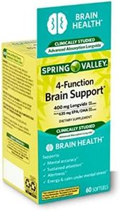 Spring Valley 4-Function Brain Support Dietary Supplement, 60 Count