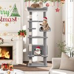 Cat Tree, Tall Cat Tower Condo for Indoor Large Cats, Cat House Furniture with Padded Plush Perch Sisal Scratching Posts