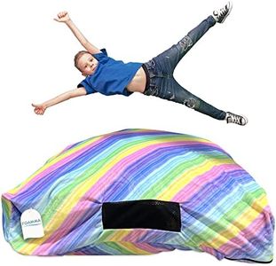 Foamma Crash Pad - (48’’ X 72’’) (4 Feet X 6 Feet) - Sensory Pad with Foam Blocks for Kids and Adults with Extreme Comfortable Fabric and Washable Rainbow Cover, Ideal for Kids to Jump, Play or Relax