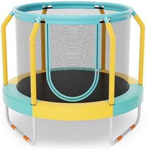 Honey Joy 48" Kids Recreational Trampoline, Yellow, Round Shape, 3-6 Years Old, Unisex