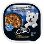 CESAR Home Delights Wet Dog Food - Pot Roast with Spring Vegetables Dinner in Sauce - 100g (24 Pack)