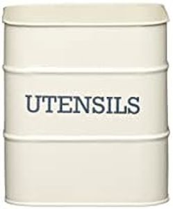 KitchenCraft Living Nostalgia, Soporte para Utensilios de Cocina, Metal, 15 x 16cm, Crema Antiguo