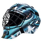 Franklin Sports Seattle Kraken NHL Hockey Goalie Face Mask - Goalie Mask for Kids Street Hockey - Youth NHL Team Street Hockey Masks 74005F36E2