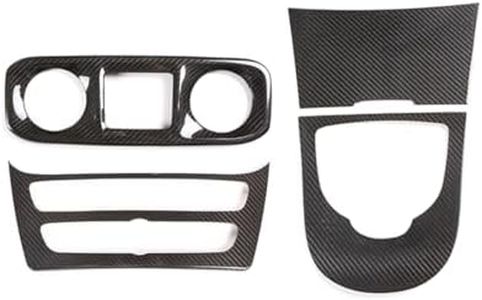 Fit for Mercedes-Benz G-Class W464 2019-2023 Real Carbon Fiber Center Console Trim Kit,Gear Shift Panel Cup Holder Air Vent Cover,Car Interior Decoration Accessories 4PCS (Black Carbon Fiber)