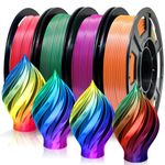 Eono PLA Filament 1.75mm Tricolor PLA 3D Printer Filament Coextrusion PLA Filament Like Rainbow PLA, 250g*4 Filament Sample Pack.