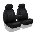 Coverking Custom Fit Front 50/50 Bucket Seat Cover for Select Toyota FJ Cruiser Models - Spacermesh Solid (Black)