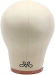 MILANO COLLECTION 23” Cork Mannequin Head with Canvas Cover for Making And Styling Wigs, DIY Wig Block, Includes Bag for Storage or Travel and 15 T-Pins, Fits Most Tripods, Clamps and Suction Stands