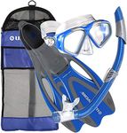 U.S. Divers Cozumel Snorkeling Set - Adult Mask, Proflex Fins, Splash Guard Snorkel + Gear Bag