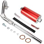 FVRITO High Performance Big Bore Muffler Exhaust Silencer Pipe Head Assembly for Honda XR50 CRF50 Chinese 70cc 110cc 125cc SDG SSR Taotao Atomik Thumpstar Roketa Coolster Apollo Dirt Pit Bike Red