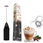 FoodVille Milk Frother Handheld Foam Maker with Stainless Whisk for Cappuccino, Latte, Bulletproof Coffee, Keto Diet, Protein Powder, Matcha