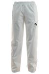 HS New Bowls Lawn Bowling Unisex Mens Womans Waterproof Trousers with Bowls Logo Elasticated Adjustable Waist (Large, White)