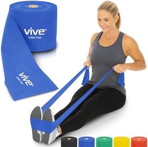 Vive Resistance Band Rolls (75 Feet) - Non-Latex Professional Box for Physical Therapy, Lower, Upper Body Exercise Workout - 25 Yard Straight Elastic for Strength Training, Rehabilitation, Women