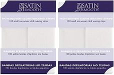 Satin Smooth Small Non-Woven Cloth Waxing Strips 100 ct x 2 packs