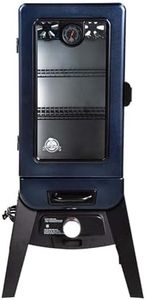 Pit Boss 3-Series Electric Vertical Smoker with Analog Controller, 748-Sq. In. 4-Rack Cooking Space, 100°F to 325°F Temperature Range, 1,650‑Watt Heating Element, Meat Probe, Blue Hammertone