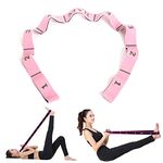 JJunLiM Loops Exercise Bands Kids Adult Latin Bands 15-20 kg Expander Pilates Yoga Stretch Resistance Bands Fitness Elastic Dance Training Bands Gymnastics Exercise Bands Workout (105cm pink)