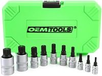 OEMTOOLS 23906 10 Piece Magnetic Triple Square Bit Socket Set, Triple Square Socket Set for European Vehicles, Includes Sturdy Storage Case