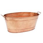 ACHLA Designs Oval Hammered Copper Plated Tub