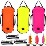 Vertintong 3 Pcs Swim Buoy Float Swim Bubble Safety Float Highly Visible Tow Float with Adjustable Waist Belt Watertight Dry Bag for Open Water Swimmer Triathletes Swim Train Kayakers Snorkeler
