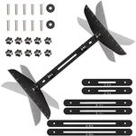 Stair Treads Gauge Template Tool - Stair Jig, Measuring Stair Tool, Shelf Scribe Tool for Stairs, Risers, Shelf and Cutting Drywall, 12In to 60In (Black）
