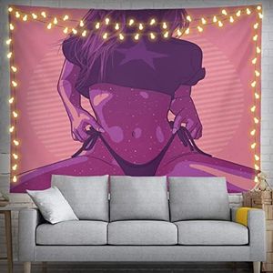 feelacle Sexy Woman Fitness Girl Tapestry 60" X 40" Wall Hanging Party Decorations Home Decor For Bedroom Living Room Dorm (150 X 100cm)