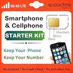 SpeedTalk Mobile Universal SIM Card Starter Kit for 5G 4G LTE iOS Android Smart Phones | Talk Text Data | Triple Cut 3 in 1 Simcard - Standard Micro Nano | No Contract Cellphone Plan | US Coverage