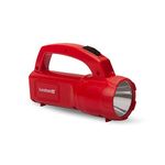 Lexton Heavy Duty 3W Micro USB 2000 mAh Rechargeable Emergency Torch Flashlight with Long Distance Beam Range & Longer Backup (Red), Medium, Plastic