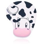 ZORBES® Mouse Pad with Wrist Rest,Non-Slip Backing Cow Anime Cute Gel Mouse Pad Wrist Rest, Easy-Typing and Pain Relief for Gaming Office Computer Laptop