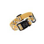 Tella & Stella - Dog Collar for Small Dog - Adjustable Collar - 9 in to 12.5 in Wide-Soft on Dog’s Fur - Lined with Neoprene for Comfort - Chrome D Ring for Hooking The Leash (Seagull, Medium)