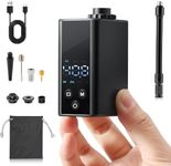 AUMENTAR Mini Bike Pump with Gauge, 120PSI Electric Bike Tire Pump Portable, Rechargeable Bicycle Pump for Road, Mountain, E-Bike and Ball for Schrader & Presta Valve