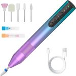 Cordless Electric Nail Drill - Rechargeable, Low Noise, Acrylic Gel Nail File, Portable Electric Nail File Kit