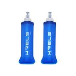 WRELS Soft Flask Collapsible BPA-Free Water Bottle for Running Hiking Cycling Climbing and Traveling,Camping,Outdoor Sports (250ml-2 Packs)