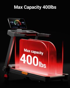 CURSOR FITNESS Foldable Treadmill – 20% Incline, 14KM/H, LED Touch, 180KG Capacity