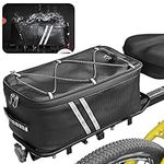 Lixada 7L Bike Rack Bag Bike Rear Bag Bike Trunk Bag Bicycle Commuter Bag Water Resistant with Waterproof Rain Cover