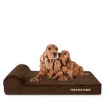 The Dog’s Bed Orthopaedic Dog Bed Large Brown Plush 101x64x10cm, Waterproof Memory Foam Dog Bed