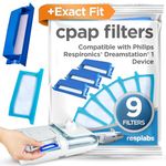 resplabs CPAP Filters Compatible with The Philips Respironics DreamStation 1 Machine. 6 Disposable, 3 Reusable (Pack of 9)