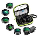 Apexel Camera Lens Kit,Phone Lenses Clip on Phone Fisheye lens, Wide Lens,Macro Lens,6 Star Filter,CPL,ND 32 Phone Camera Filter for iPhone,Samsung and Most Smartphone