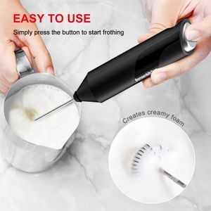 Bonsenkitchen Handheld Milk Frother – Stainless Steel Whisk