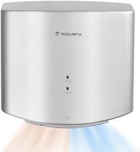 modunful Compact Hand Dryer for Home Bathroom, 110V AC Automatic Hand Dryer with 4-6" Sensor, Dual Airflow & 2-Pin Plug | Low Maintenance Matte Gray