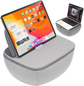 DeskLogics Lap Desk with Cushion - Ultra-Thick, CoolFoam 7 to 14.2 inch Laptop Tablet Stand - Washable Lycra Lap Pad Pillow Desk iPad Stand Phone Holder for Bed, Couch, Sofa, Home, Office, Gift Ideas