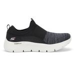 Skechers Womens GO Walk Flex Black White Walking Shoes